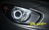 传祺GA3 改装原厂Q5双光透镜、欧司朗D1S灯泡、博世安定器、白色光导天使眼