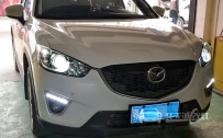 马自达CX-5 大灯改装德国海拉5双光透镜、飞利浦XV D1S氙气灯泡、全新海拉4安定器