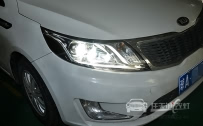 起亚K2 车灯改装小糸原厂欧标Q5透镜、飞利浦XV 4800K氙气灯泡、法雷奥快启安定器