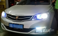荣威350 车灯改装上海小糸Q5双光透镜、欧司朗D3灯泡、华科安定器、天使眼、恶魔眼