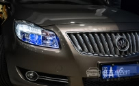 别克君威 大灯改装原厂小糸Q5双光透镜、全新飞利浦XV D1S氙气灯泡、澳兹姆安定器