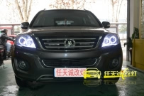 长城哈弗H6 改国产Q5透镜 雪莱特灯泡 光普安定器 4个白色天使眼