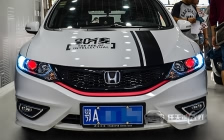 本田杰德 车灯改装上海奥迪Q5双光透镜、欧司朗D1S 4300K灯泡、澳兹姆安定器、恶魔眼