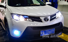 丰田RAV4车灯改装 欧司朗定制透镜CBI5500K氙气灯套餐、蓝色恶魔眼