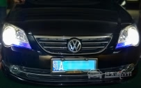 大众宝来 车灯改装原厂Q5双光透镜、全新飞利浦D1S 4200K氙气灯泡、小糸安定器