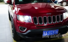 Jeep指南者车灯改装欧标Q5双光透镜、飞利浦D1S 4200K 氙气灯泡、专用日行灯泡