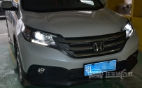 本田CRV 改装升级原厂高配LED日行灯氙气大灯总成