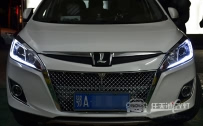 纳智捷优6 大灯改装台版日行灯、原厂Q5美标双光透镜、全新飞利浦D1S灯泡、小糸安定器
