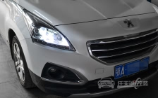 标致3008 车灯改装任天诚定制黄金版双光透镜、飞利浦XV D1S氙气灯泡