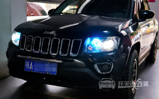 Jeep指南者大灯改装 飞利浦定制双光透镜、飞利浦XV+增亮150%氙气灯泡、飞利浦安定器