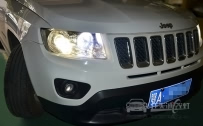 Jeep指南者 大灯免解体改装Q5原厂双光透镜、全新飞利浦D1S氙气灯泡、法雷奥安定器
