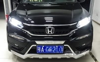 本田XRV 大灯改装全新奥迪Q5双光透镜、全新欧司朗D1S氙气灯泡、澳兹姆安定器