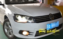 大众新宝来 车灯改装国产Q5双光透镜、雪莱特氙气灯泡、光普快启安定器