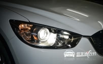马自达CX-5 大灯改装小糸原厂Q5双光透镜、新款飞利浦XV增亮氙气灯泡、法雷奥安定器