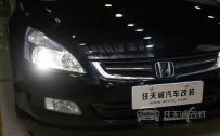 本田雅阁 大灯改装原厂小糸Q5双光透镜、全新岩崎D2H氙气灯泡、澳滋姆安定器