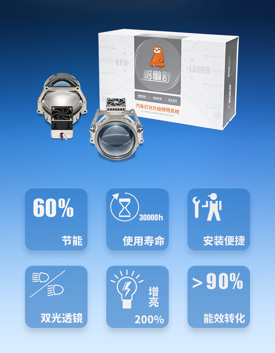 节能60% 使用寿命长达30000h 安装便捷 增亮200% 能效转化>90%